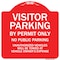 Signmission Visitor Parking By Permit No Public Parking Heavy-Gauge Aluminum Sign, 18" x 18", RW-1818-9741 A-DES-RW-1818-9741 - alternate 1
